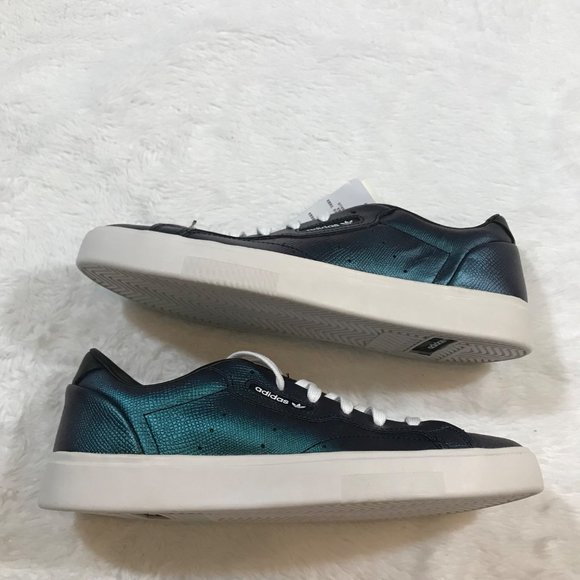 NEW Adidas REFLECTIVE Sleek WOMENS 9 Sneaker FV3403 BLUE REFLECTIVE OIL SLICK NW - Picture 10 of 10